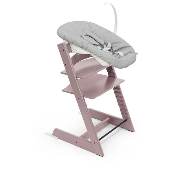 Pack chaise haute Tripp Trapp Hêtre Mauve + Newborn Set
