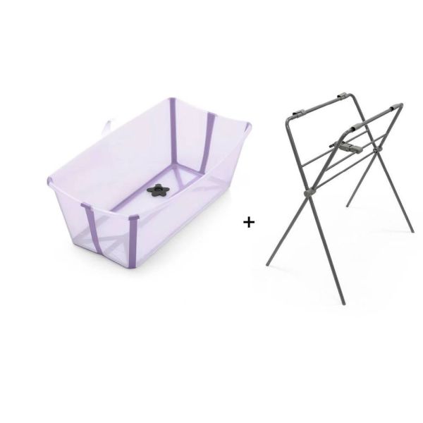 Pack baignoire Flexi Bath lavande + support à pieds