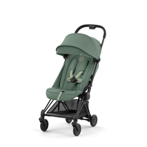 Poussette duo Coya Leaf Green châssis Matt Black + Cloud T i-Size