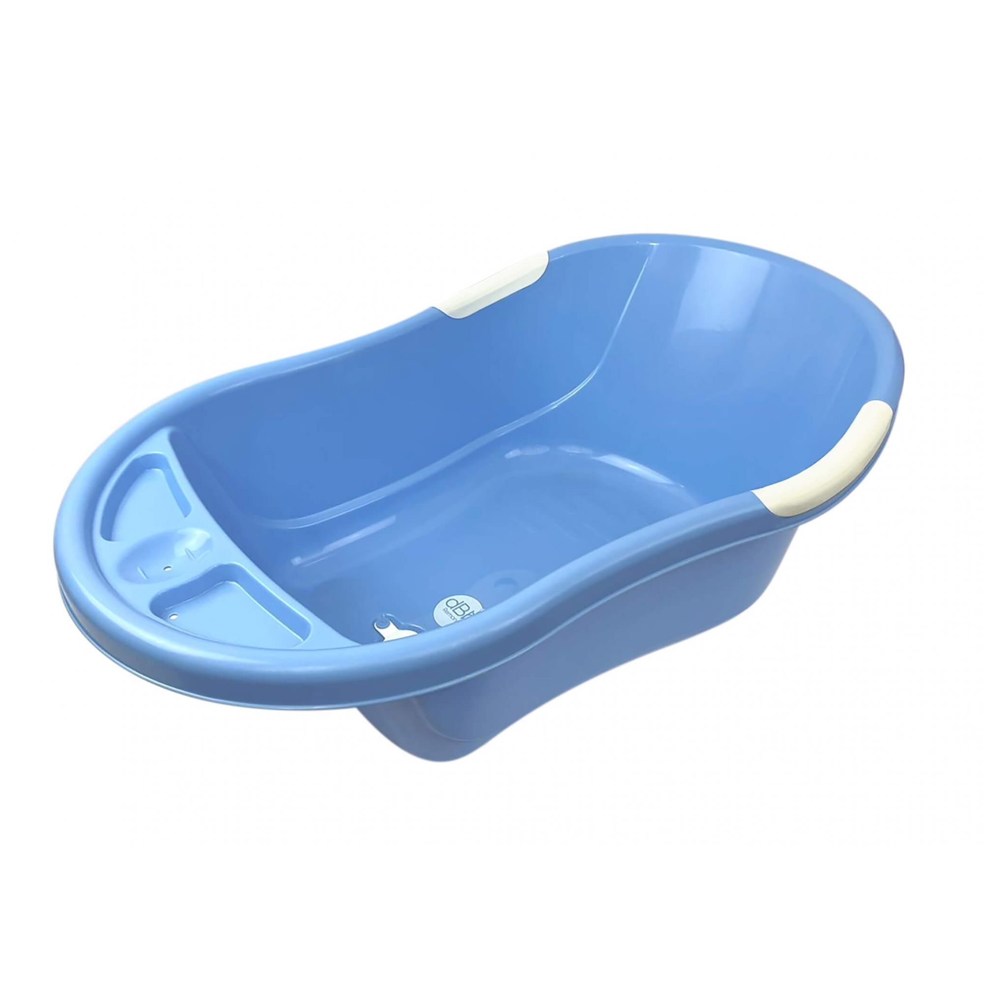 Pack baignoire bébé avec vidange bleu + support de baignoire et tuyau  d'évacuation - Made in Bébé