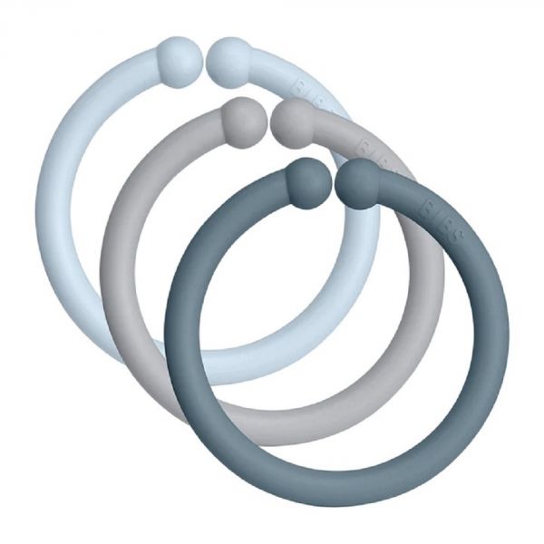 Pack de 3 attaches tétine anneaux Loops Bibs