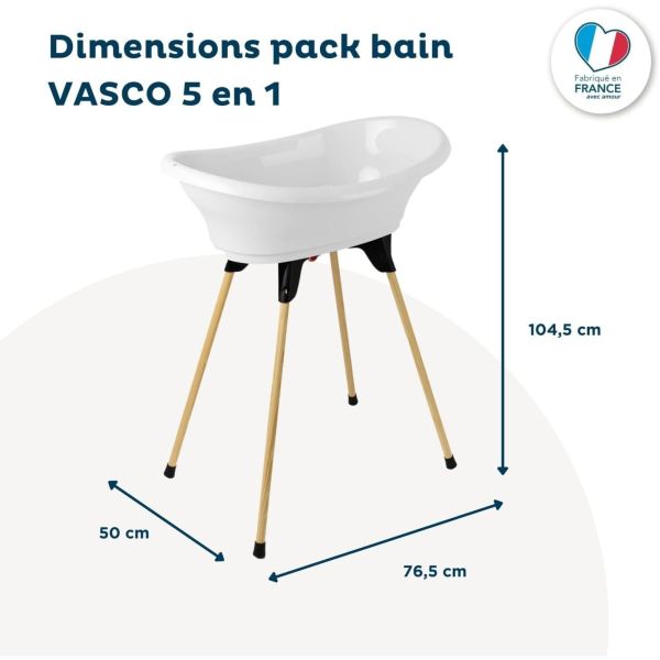Pack baignoire Vasco 5 pièces Blanc muguet
