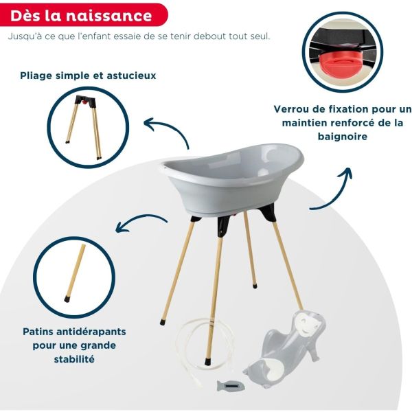 Pack baignoire Vasco 5 pièces Gris velours