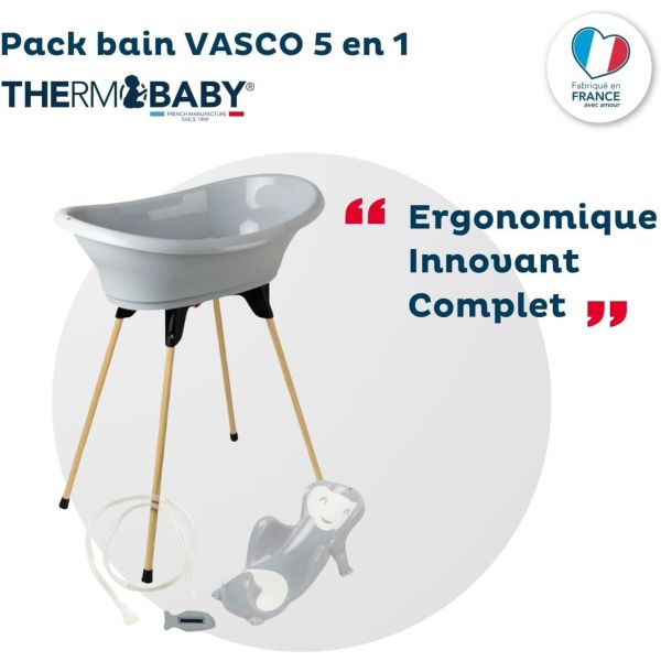 Pack baignoire Vasco 5 pièces Gris velours
