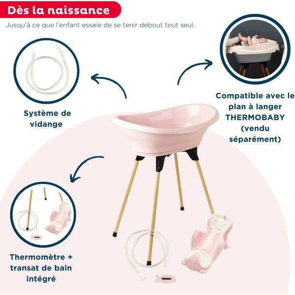 Pack baignoire Vasco 5 pièces Rose poudré