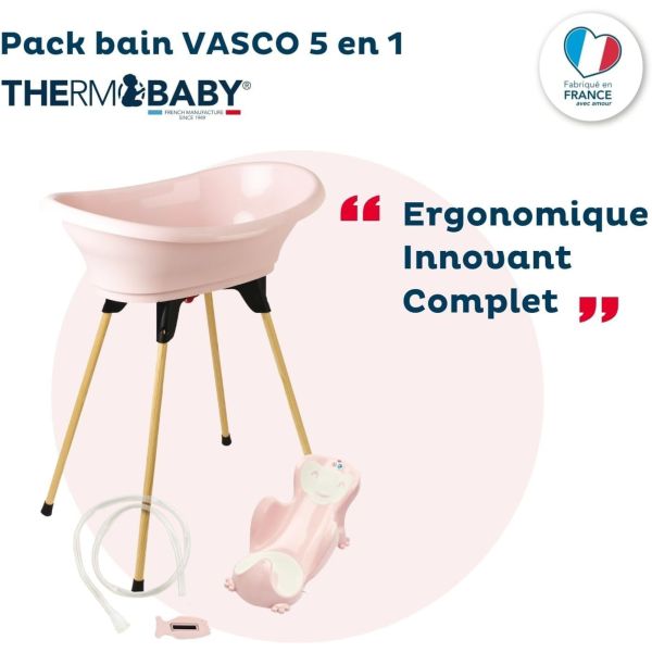 Pack baignoire Vasco 5 pièces Rose poudré