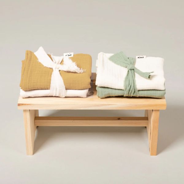 Lot de 2 langes Comme un bonbon Amande