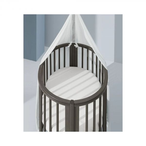 Chambre duo Berceau Sleepi Gris + commode Sleepi Blanc