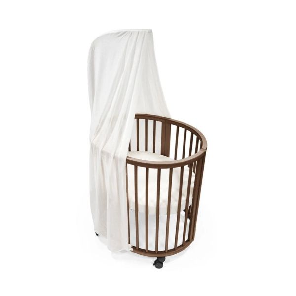 Chambre duo Berceau Sleepi Warm brown + commode Sleepi white
