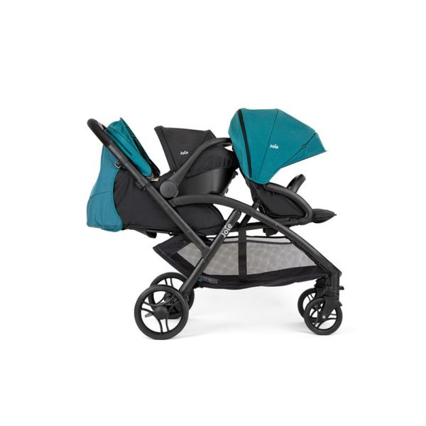 Poussette duo Evalite double Capri + siège auto i-Starter Eclipse