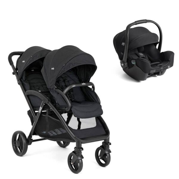 Poussette duo Evalite double Shale + siège auto i-Starter Eclipse