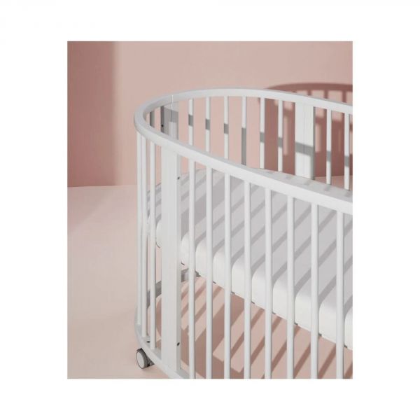 Chambre duo Lit Sleepi Blanc + commode Sleepi Blanc