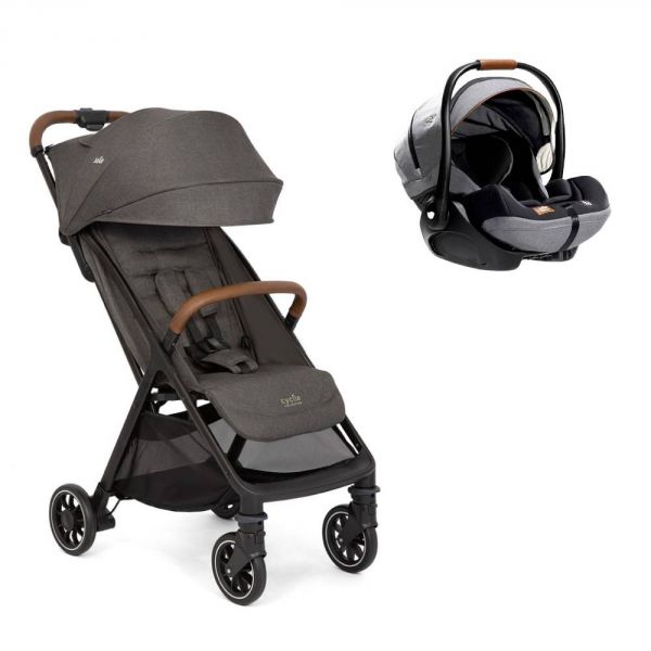 Poussette duo Pact pro Shell gray + siège auto i-Level Recline Carbon