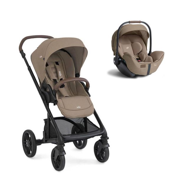 Poussette duo Chrome 2 Cashew + siège auto i-Level Pro Sandstone marron