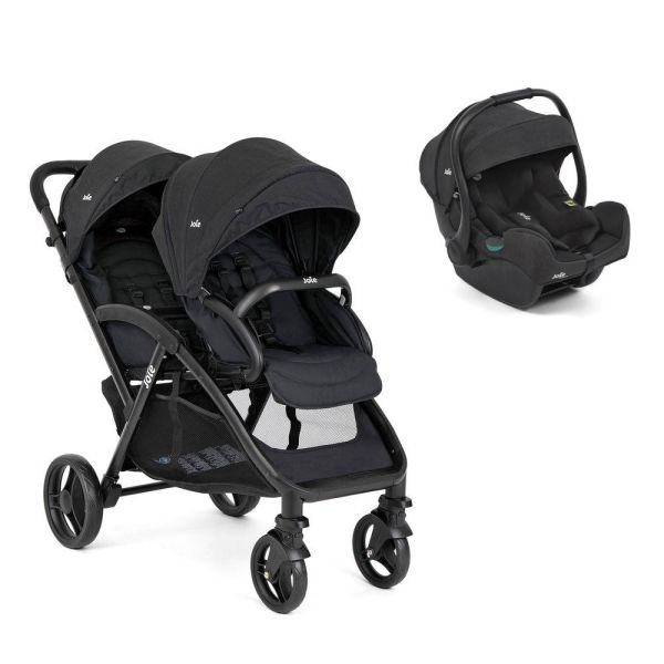 Poussette duo Evalite double Shale + siège auto i-Gemm 3 Raven