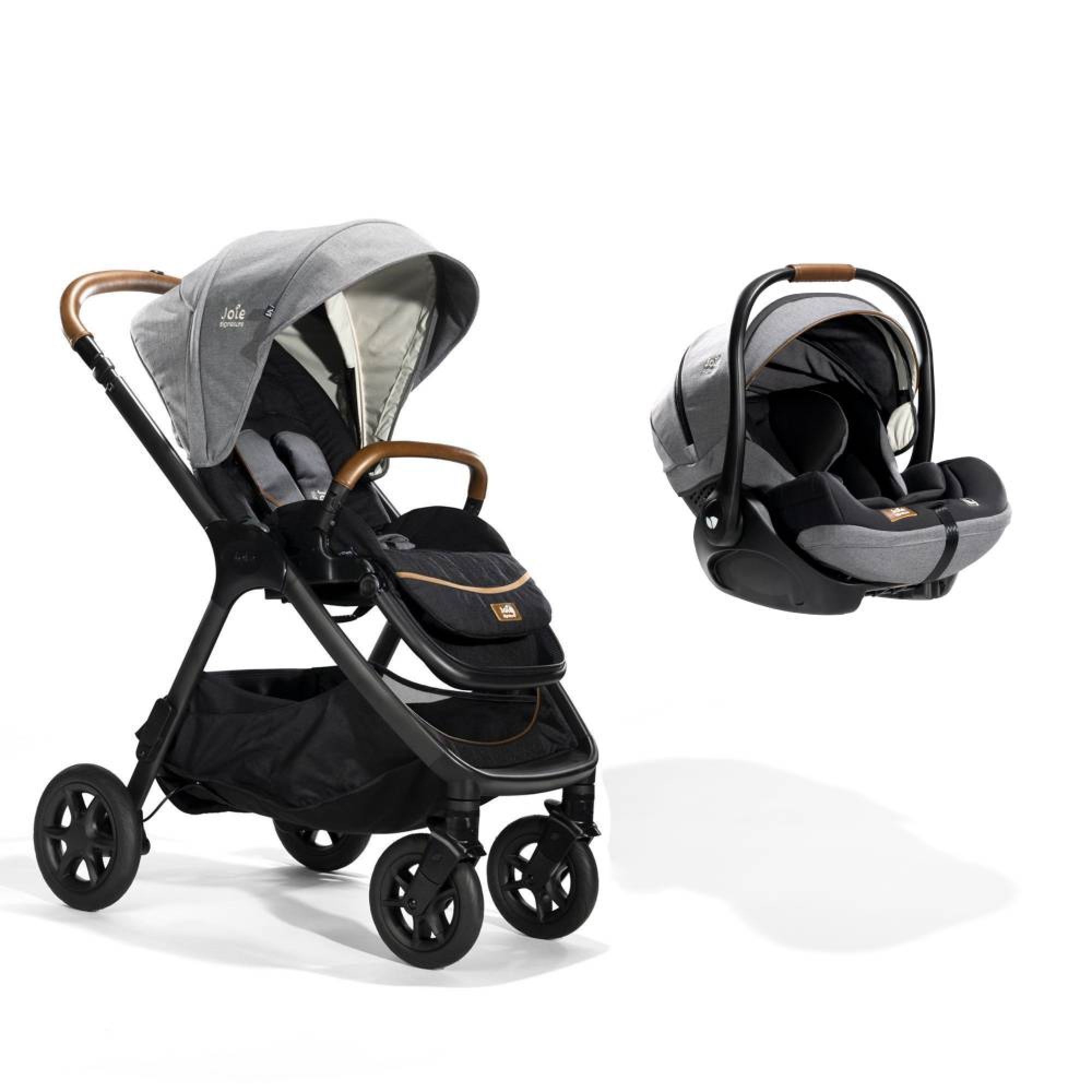 Poussette duo Finiti Carbon + siège auto i-Level Recline Carbon