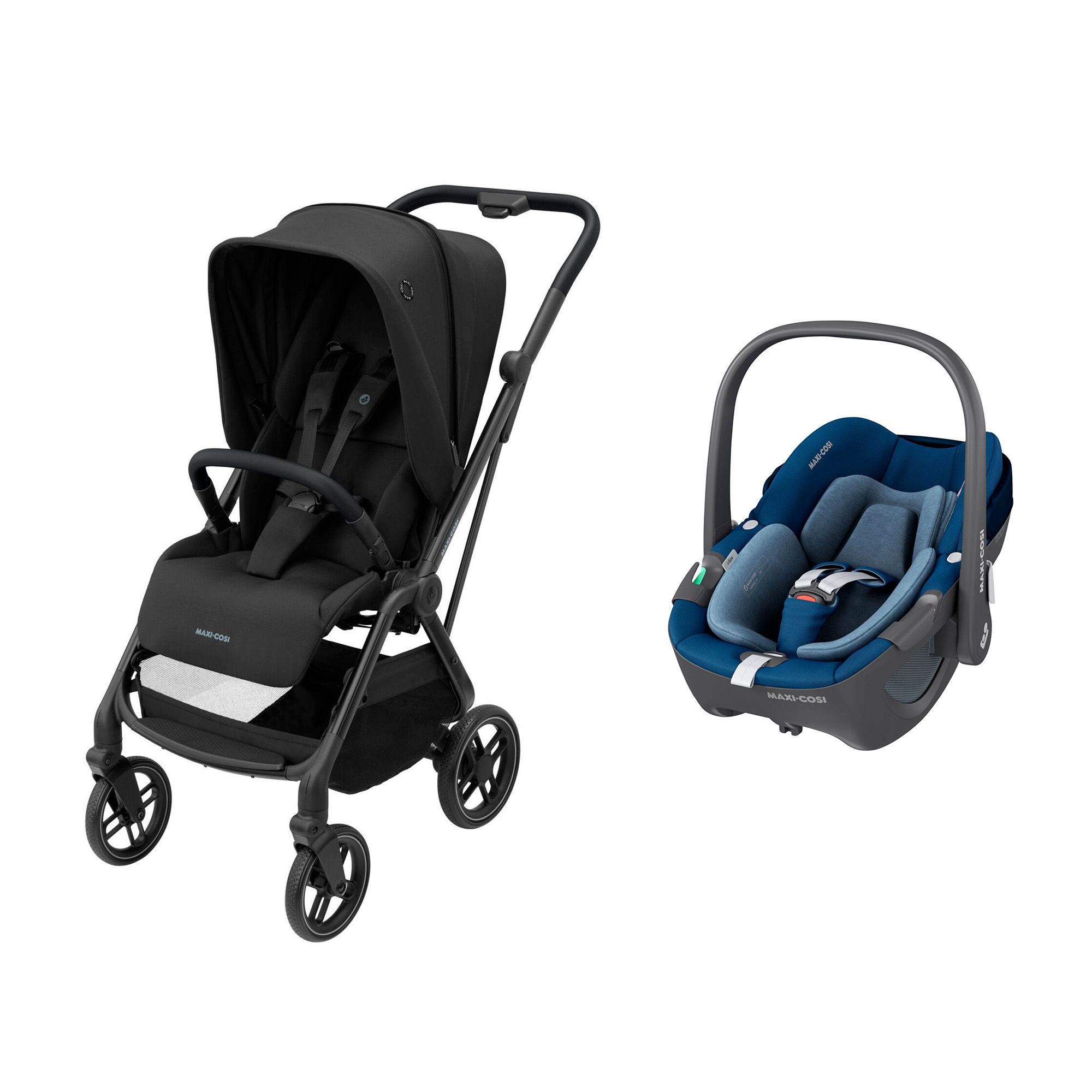 Poussette duo Essential avec siège-auto i-Size noir/gris