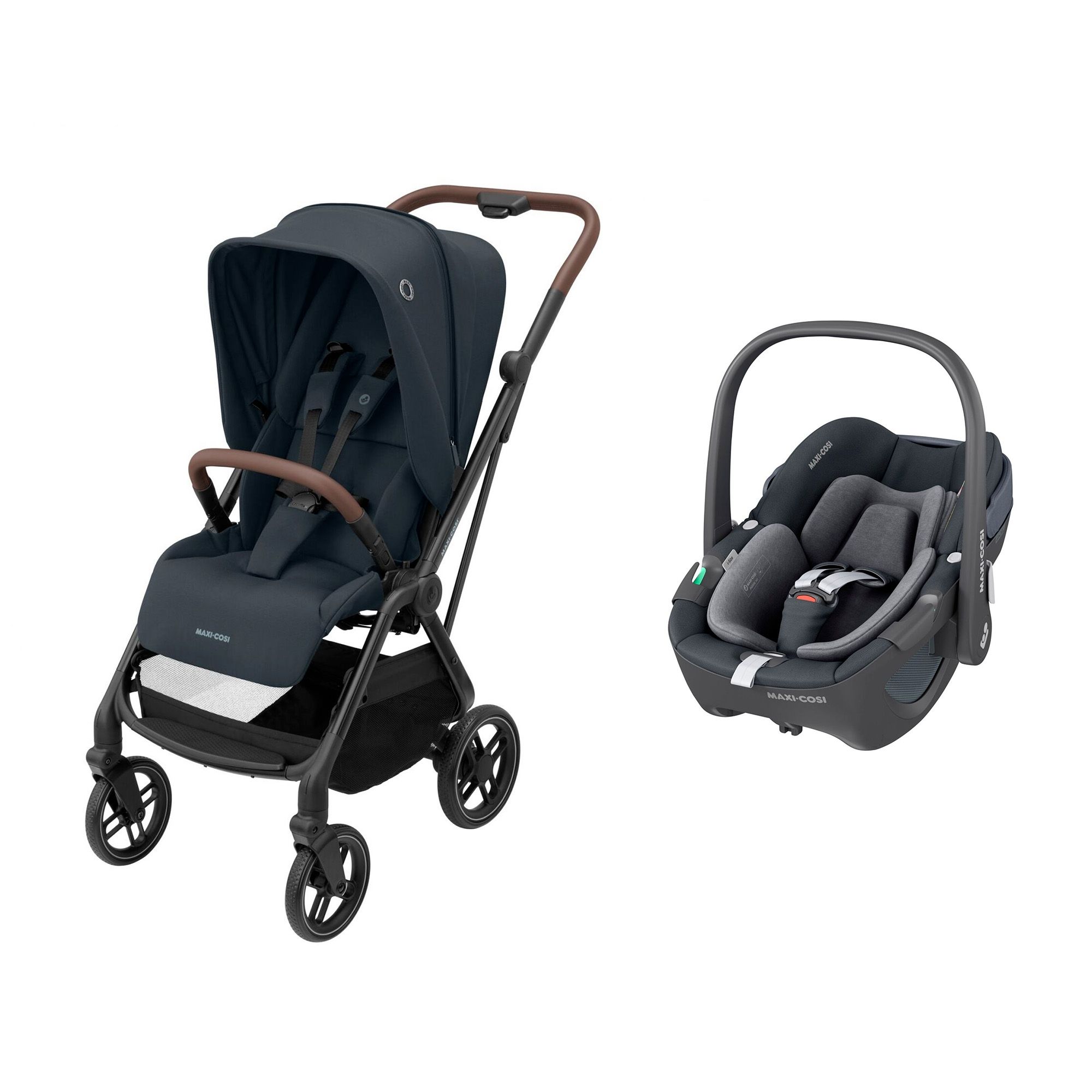 Poussette duo Leona 2 + siège auto Pebble 360 - Made in Bébé