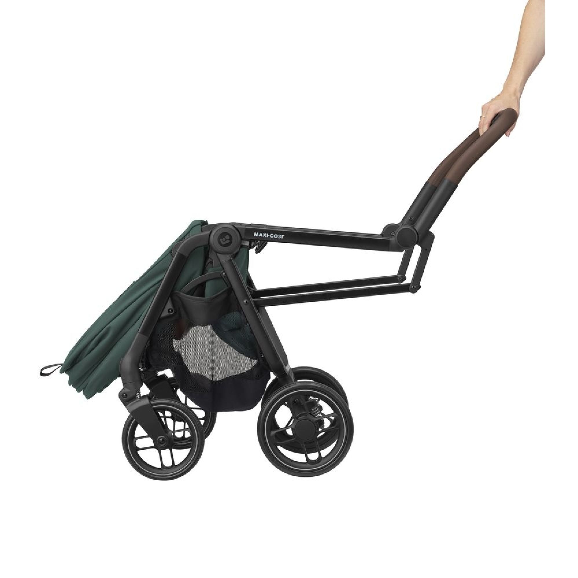 Poussette duo Leona² + siège auto Pebble 360 Pro Green - Made in Bébé