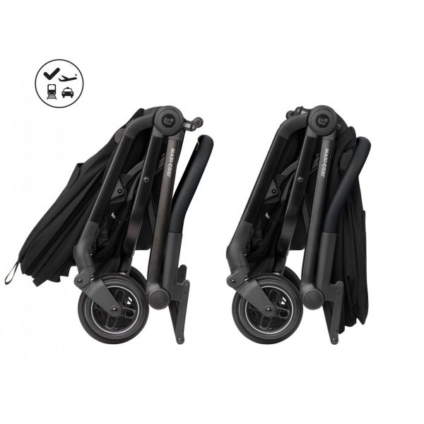 Pack Duo poussette Leona + siège auto Cabriofix i-Size Essential Black