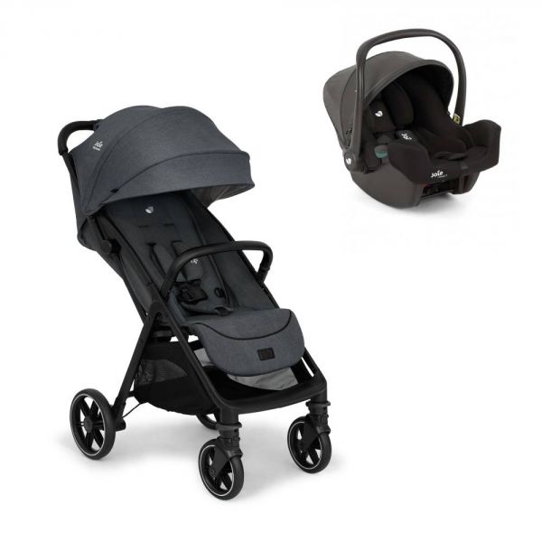 Poussette duo Parcel LX Signature Ebony + siège auto i-Snug 2 Shale