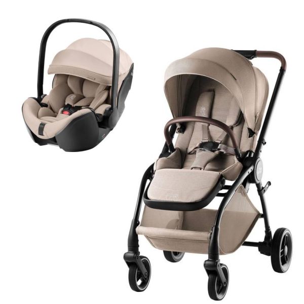 Poussette duo Rio + siège auto i-Size Baby Safe Pro Teak STYLE