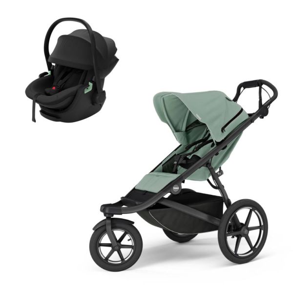 Poussette duo Urban Glide 3 Mist green + siège auto Maple Black