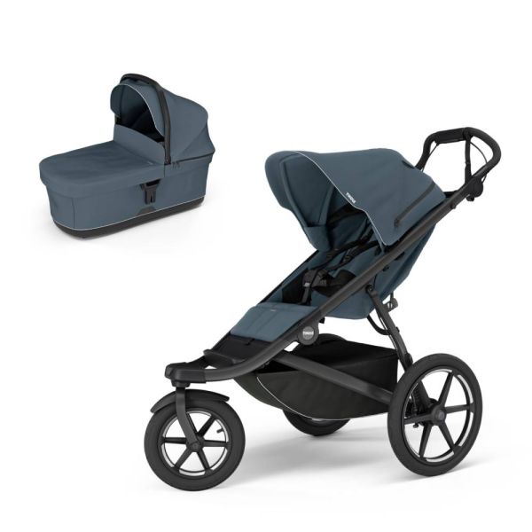 Poussette duo Urban Glide 3 + nacelle Urban Glide Dark slate