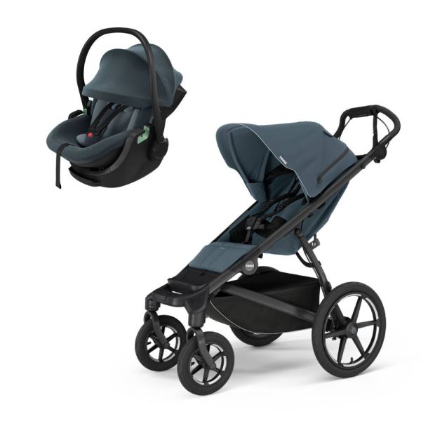 Poussette duo Urban Glide 4 Dark slate + siège auto Maple Darkest blue