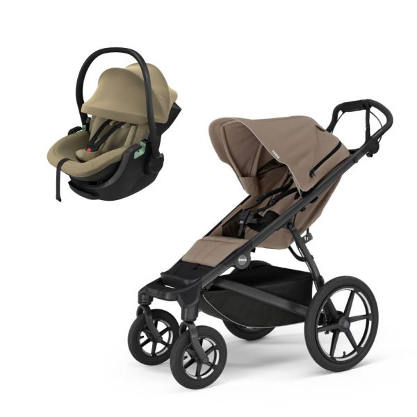 Poussette duo Urban Glide 4 Tinted taupe + siège auto Maple Faded khaki