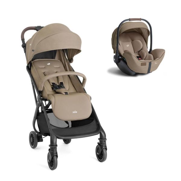 Poussette duo Tourist Toffee + siège auto i-Level Pro Sandstone