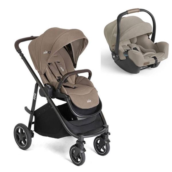 Poussette duo Versatrax Cashew + siège auto i-Starter Sandstone