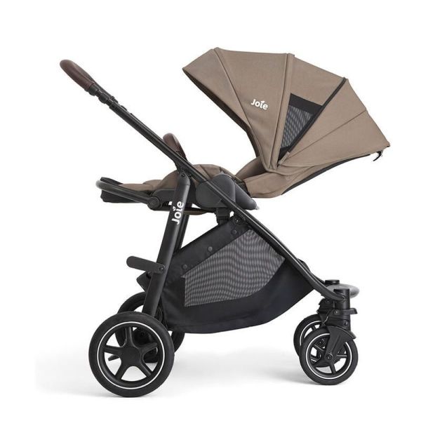 Poussette duo Versatrax Cashew + siège auto i-Starter Sandstone