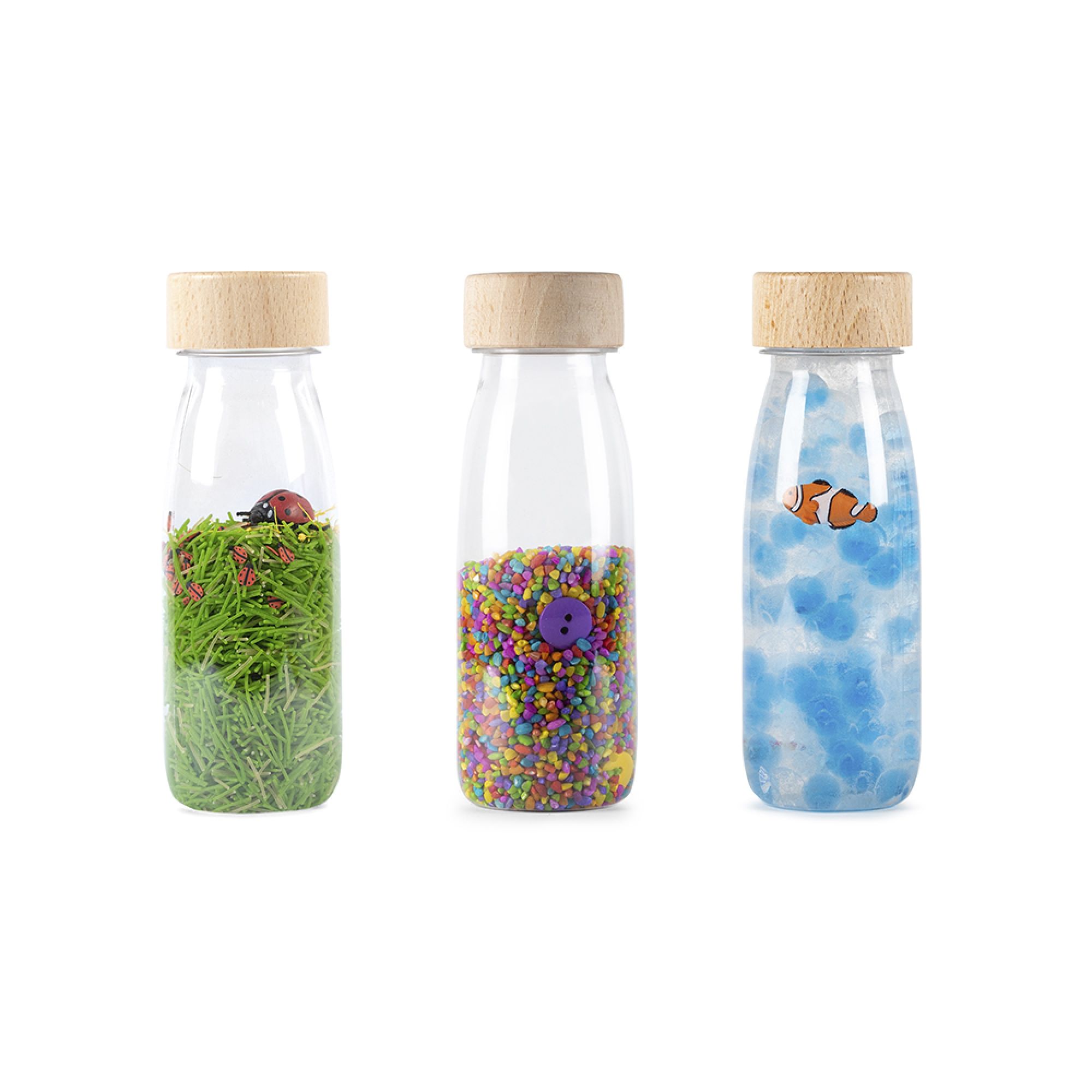 Lot de 3 bouteilles sensorielles Sound Eco : Petit Boum