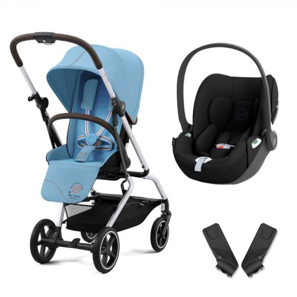 Poussette duo Eezy S Twist+ 2 Turquoise + Siège auto Cloud T i-Size