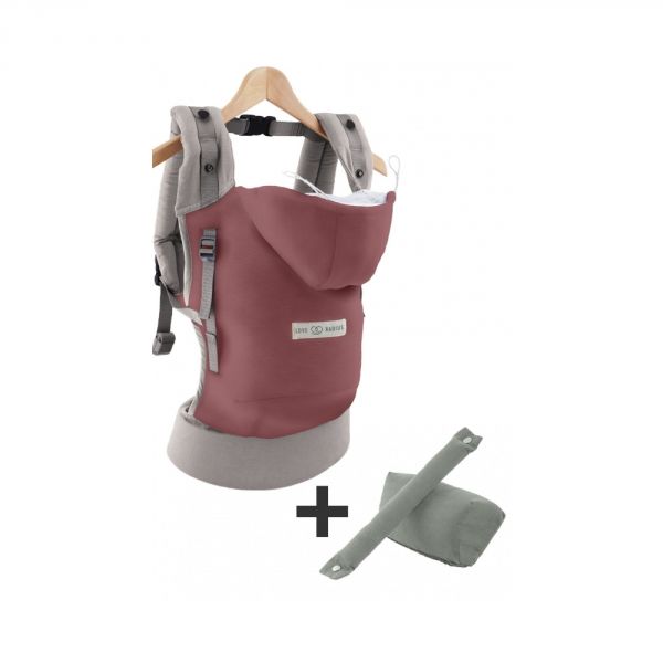 Pack évolution porte bébé HoodieCarrier Bois de rose