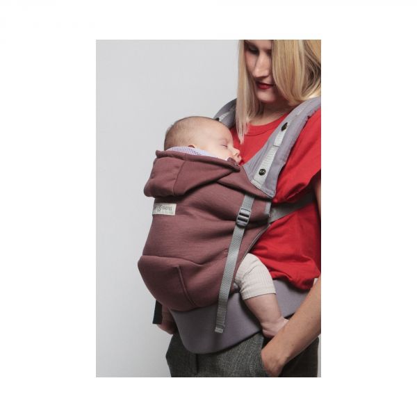 Pack évolution porte bébé HoodieCarrier Bois de rose