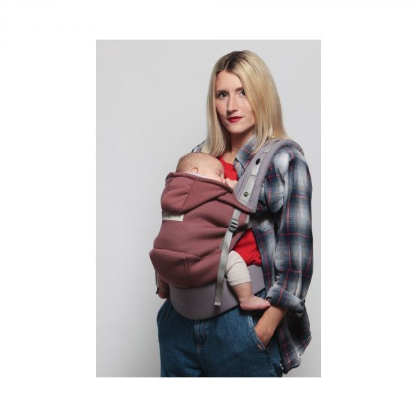 Pack évolution porte bébé HoodieCarrier Bois de rose