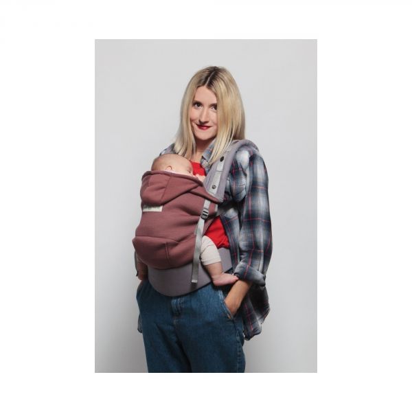 Pack évolution porte bébé HoodieCarrier Bois de rose