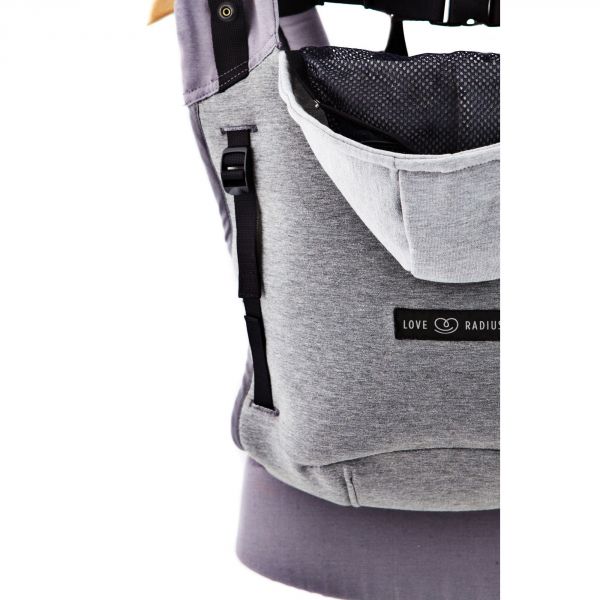 Pack évolution porte bébé Hoodiecarrier Gris Flanelle