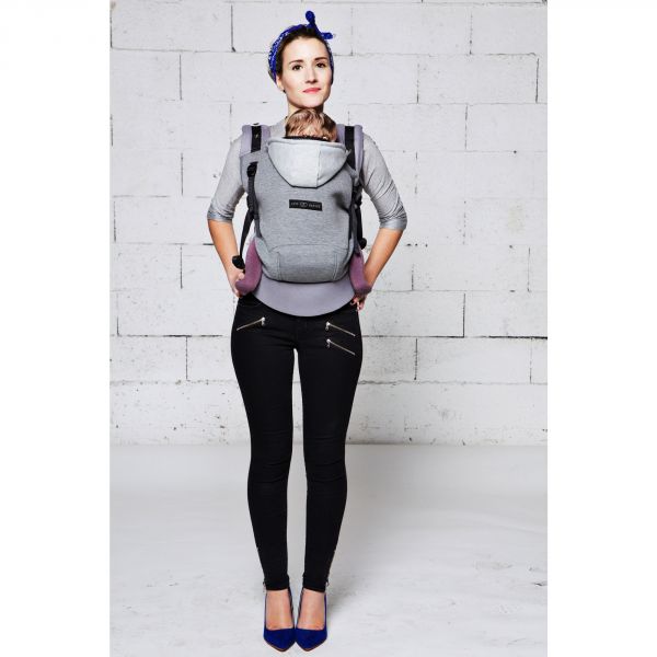 Pack évolution porte bébé Hoodiecarrier Gris Flanelle