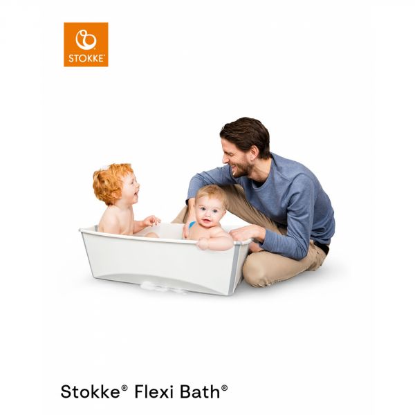 Baignoire Flexi Bath XL blanche + transat de bain