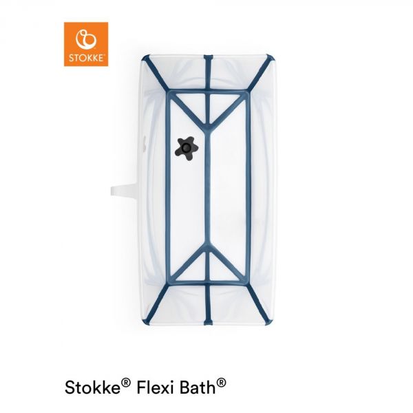 Baignoire Flexi Bath XL bleue + transat de bain