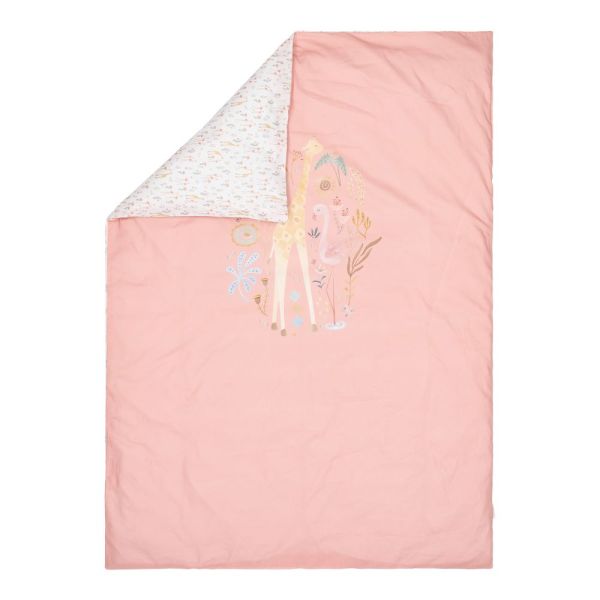 Pack housse de couette lit réversible enfant + taie - Blooming Safari - 120 x 150 cm