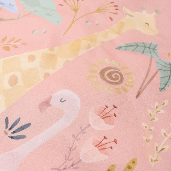 Pack housse de couette lit réversible enfant + taie - Blooming Safari - 120 x 150 cm