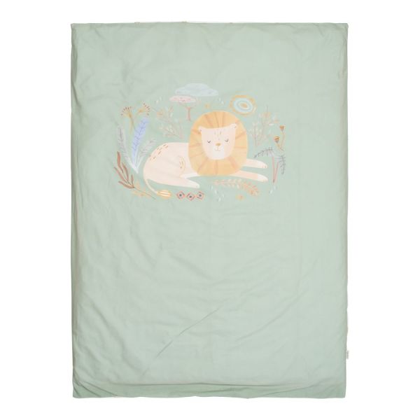 Pack housse de couette lit réversible enfant + taie - Safari Leo - 120 x 150 cm