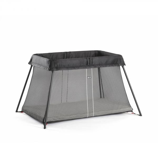 Pack lit parapluie Light noir + drap housse blanc