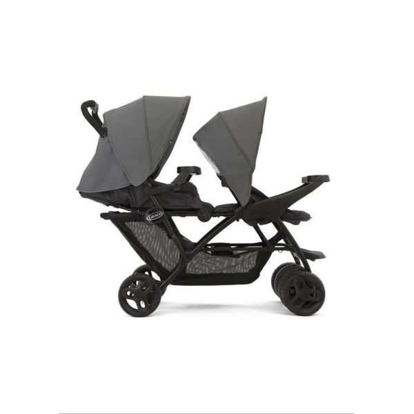 Poussette duo Stadium double Titanium + 2 sièges auto SnugLite Midnight
