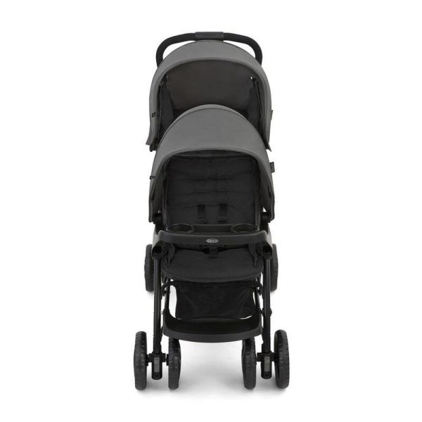 Poussette duo Stadium double Titanium + 2 sièges auto SnugLite Midnight