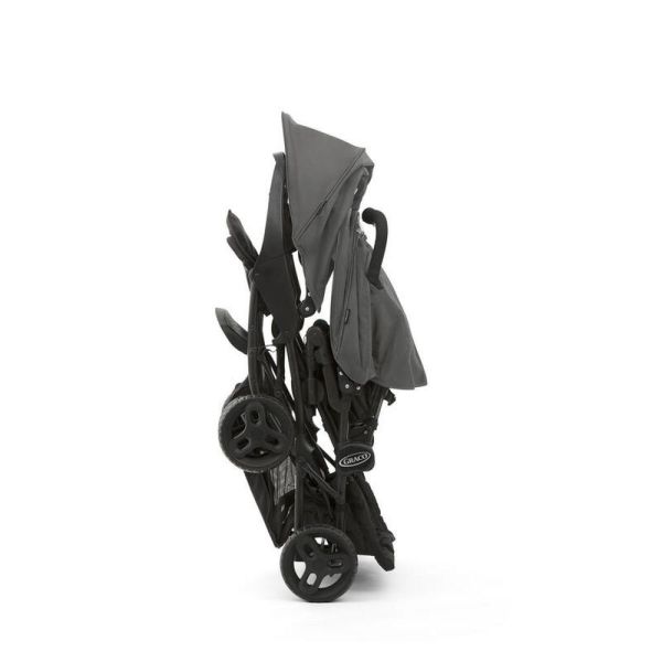 Poussette duo Stadium double Titanium + 2 sièges auto SnugLite Midnight